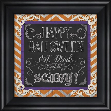 Framed Happy Halloween Print