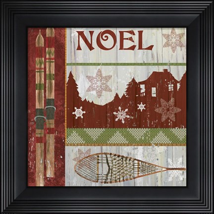 Framed Lodge Greetings Noel Print