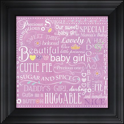 Framed Baby Girl Print