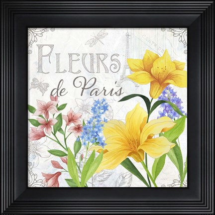 Framed Fleurs II Print