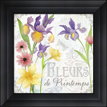 Framed Fleurs III Print