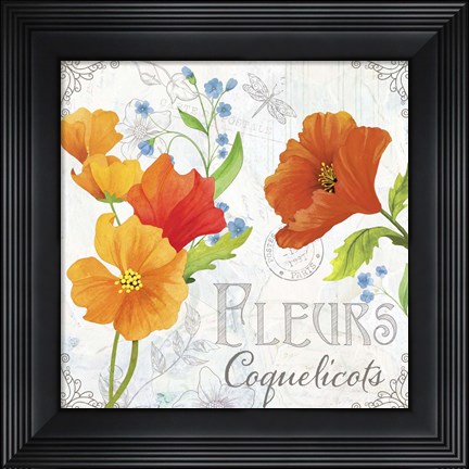 Framed Fleurs IV Print
