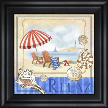Framed Beach Life I Print