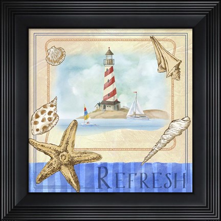 Framed Beach Life II Print