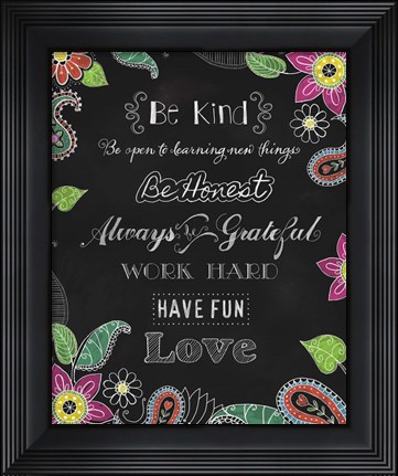 Framed Chalkboard Inspirations Print