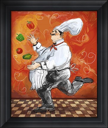 Framed Juggler Bookends II Print
