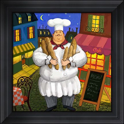 Framed Bread Chef Master Print