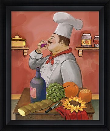 Framed Wine Chef Master Print