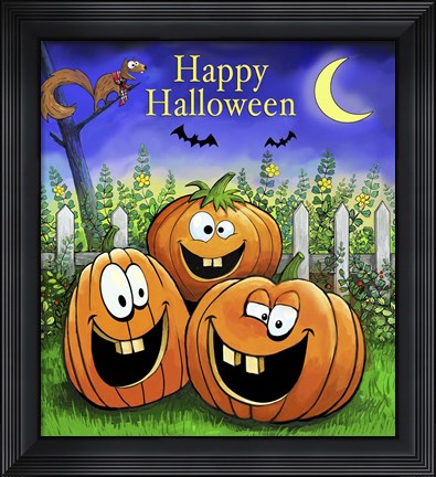 Framed Pumpkins Print