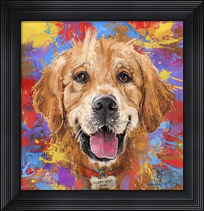 Framed Golden Retriever Print