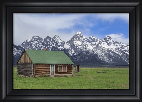 Framed Mormon Row Log Cabin Print