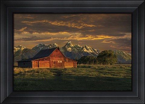 Framed Moulton Barn Sunrise Print