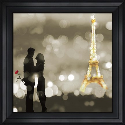 Framed Date in Paris (BW, detail) Print