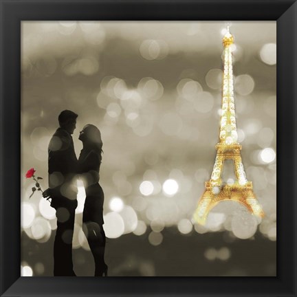 Framed Date in Paris (BW, detail) Print