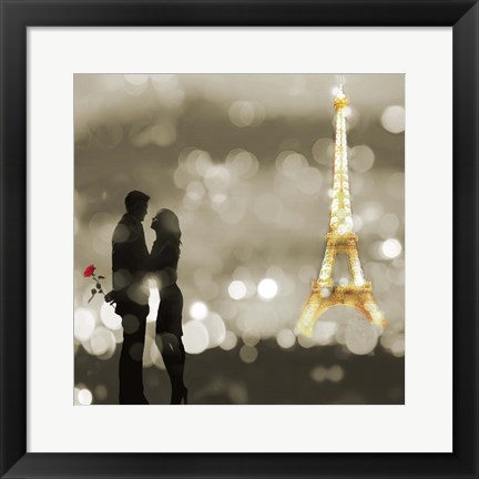 Framed Date in Paris (BW, detail) Print