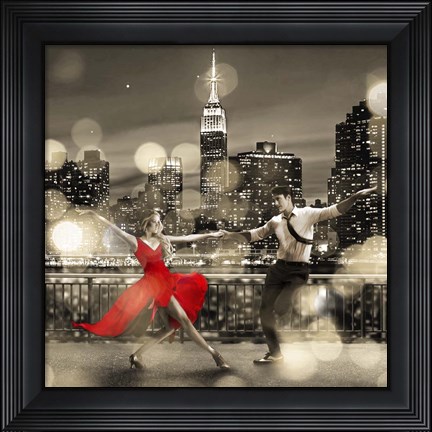 Framed Dancin&#39; in the Moonlight (BW, detail) Print