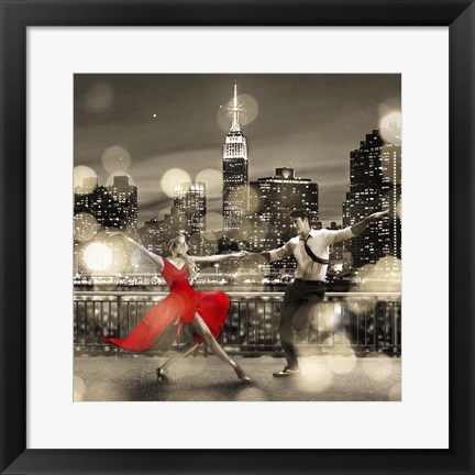 Framed Dancin&#39; in the Moonlight (BW, detail) Print