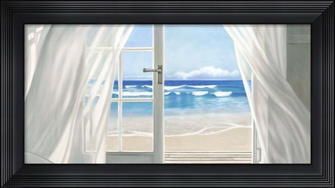 Framed Window by the Sea (detail) Print