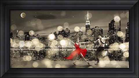 Framed Dancin&#39; in the Moonlight (BW) Print
