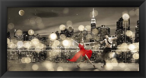 Framed Dancin&#39; in the Moonlight (BW) Print