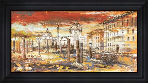 Framed Tramonto su Roma Print