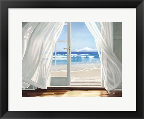 Framed Window by the Sea Print