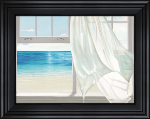 Framed Emerald Seascape  (detail) Print