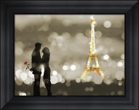 Framed Date in Paris (BW) Print