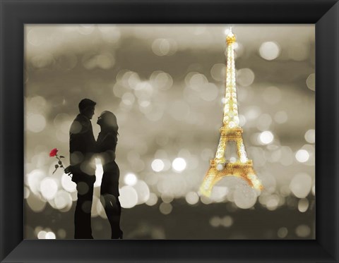 Framed Date in Paris (BW) Print