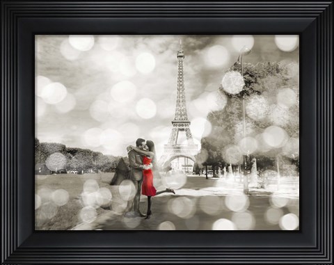 Framed Boulevard of Trees  (BW) Print