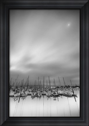 Framed Moored Craft Yearning for the Moon Print