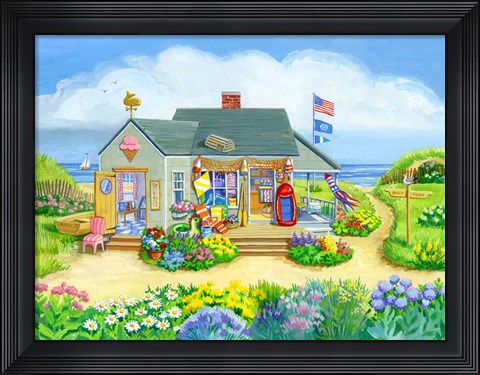 Framed Beach Store Print