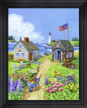 Framed Boathouse Cove Print