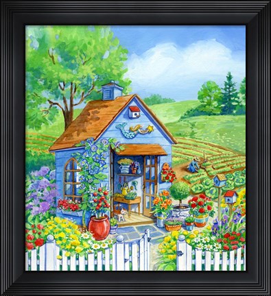 Framed Garden Shed Print