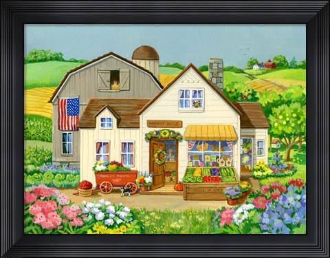 Framed Harvest House Print