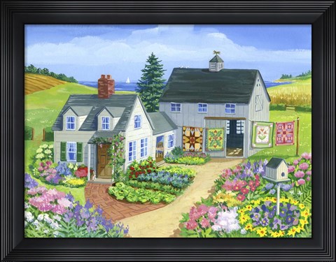 Framed Quilt Barn Print