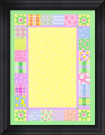 Framed Baby Quilt Border Print