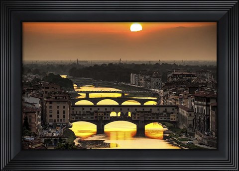 Framed Sunset in Florence Print