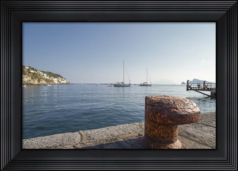 Framed Panarea&#39;s Dock Print