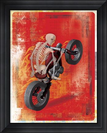 Framed Biker 2 Print