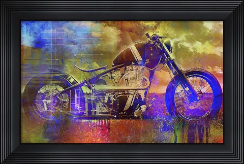 Framed Bobber Moto Print