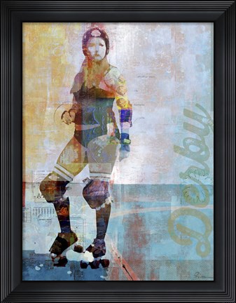 Framed Roller Derby Print