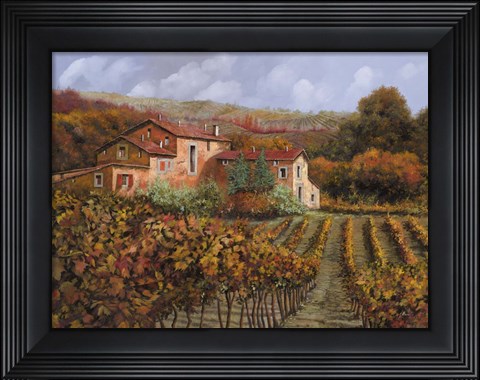 Framed Tra Le Vigne a Montalcino Print