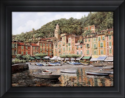 Framed Barche a Portofino Print