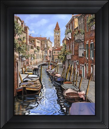 Framed Il Gatto Nero a Venezia Print