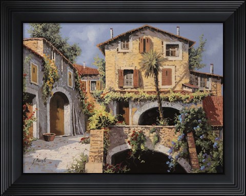 Framed Le Casa e la Palma Print