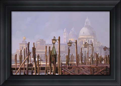 Framed La Nebbia a Venezia Print