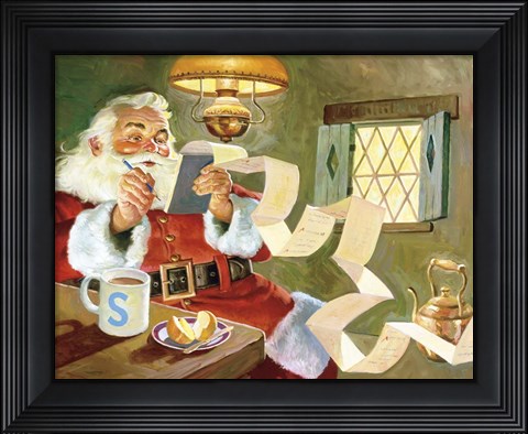 Framed Making A List... Checking It Twice!! Print