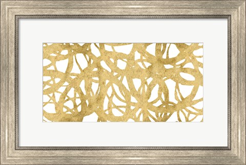 Framed Endless Circles Front Gold IV Print