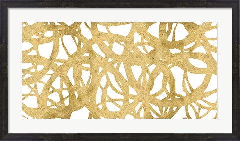 Framed Endless Circles Front Gold IV Print